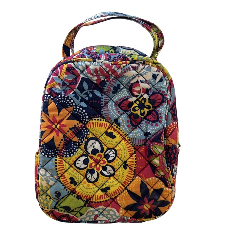 Danielle Morgan Quilted Lunch Box Bag Paisley Mandala Flower Insulated Tote